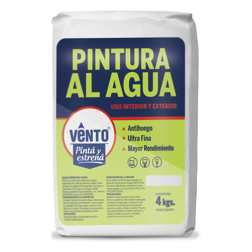 Pintura al agua en polvo